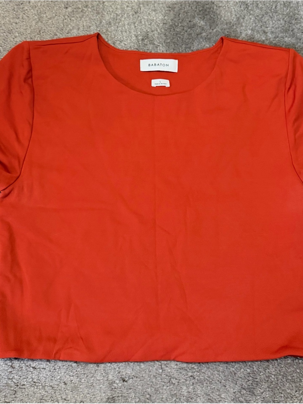 Aritzia Babaton Orange Contour Tee